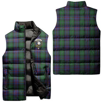 Campbell of Cawdor Tartan Sleeveless Puffer Jacket with Family Crest