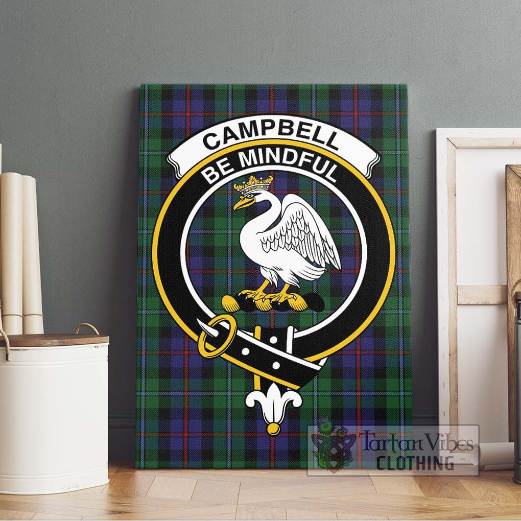 Campbell of Cawdor Tartan Canvas Print Wall Art with Family Crest Without Frame - Tartan Vibes Clothing