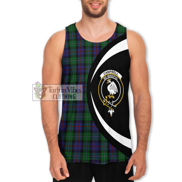 Campbell of Cawdor Tartan Men's Tank Top with Family Crest Circle Style