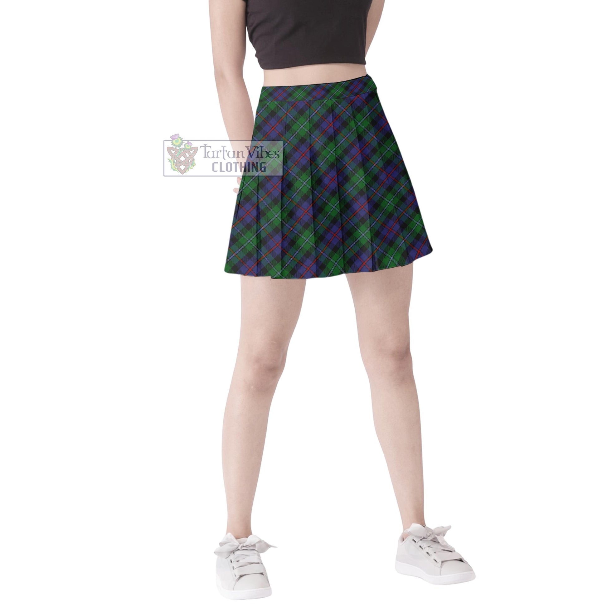 Tartan Vibes Clothing Campbell of Cawdor Tartan Women's Plated Mini Skirt