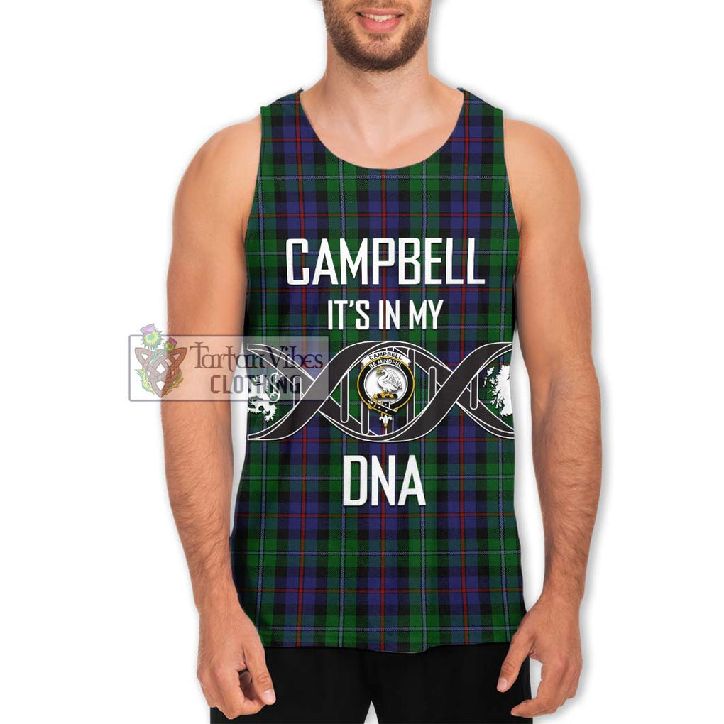 Campbell of Cawdor Tartan Men's Tank Top with Family Crest DNA In Me Style Men - Tartanvibesclothing Shop