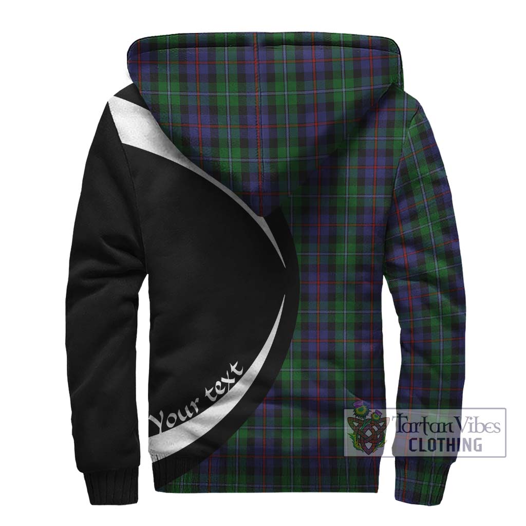 Campbell of Cawdor Tartan Sherpa Hoodie with Family Crest Circle Style - Tartan Vibes Clothing