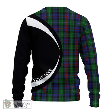 Campbell of Cawdor Tartan Knitted Sweater with Family Crest Circle Style