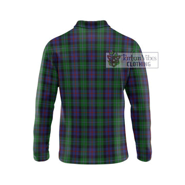 Campbell of Cawdor Tartan Long Sleeve Polo Shirt with Family Crest DNA In Me Style