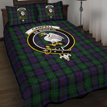 Campbell of Cawdor Tartan Quilt Bed Set with Family Crest
