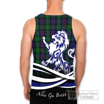 Campbell of Cawdor Tartan Men's Tank Top with Alba Gu Brath Regal Lion Emblem