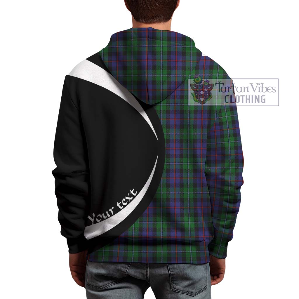 Tartan Vibes Clothing Campbell of Cawdor Tartan Hoodie with Family Crest Circle Style