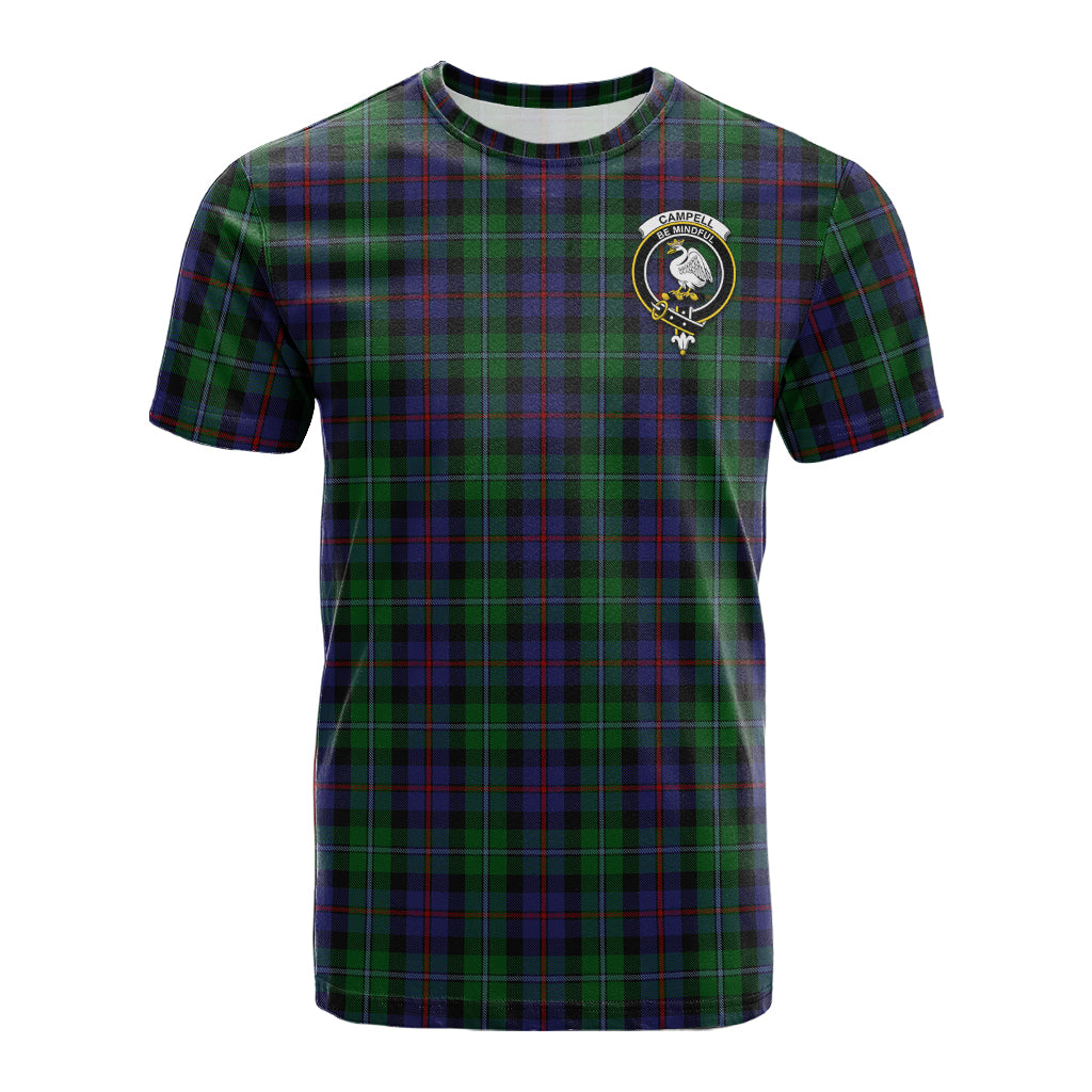 Campbell of Cawdor Tartan T-Shirt with Family Crest - Tartan Vibes Clothing