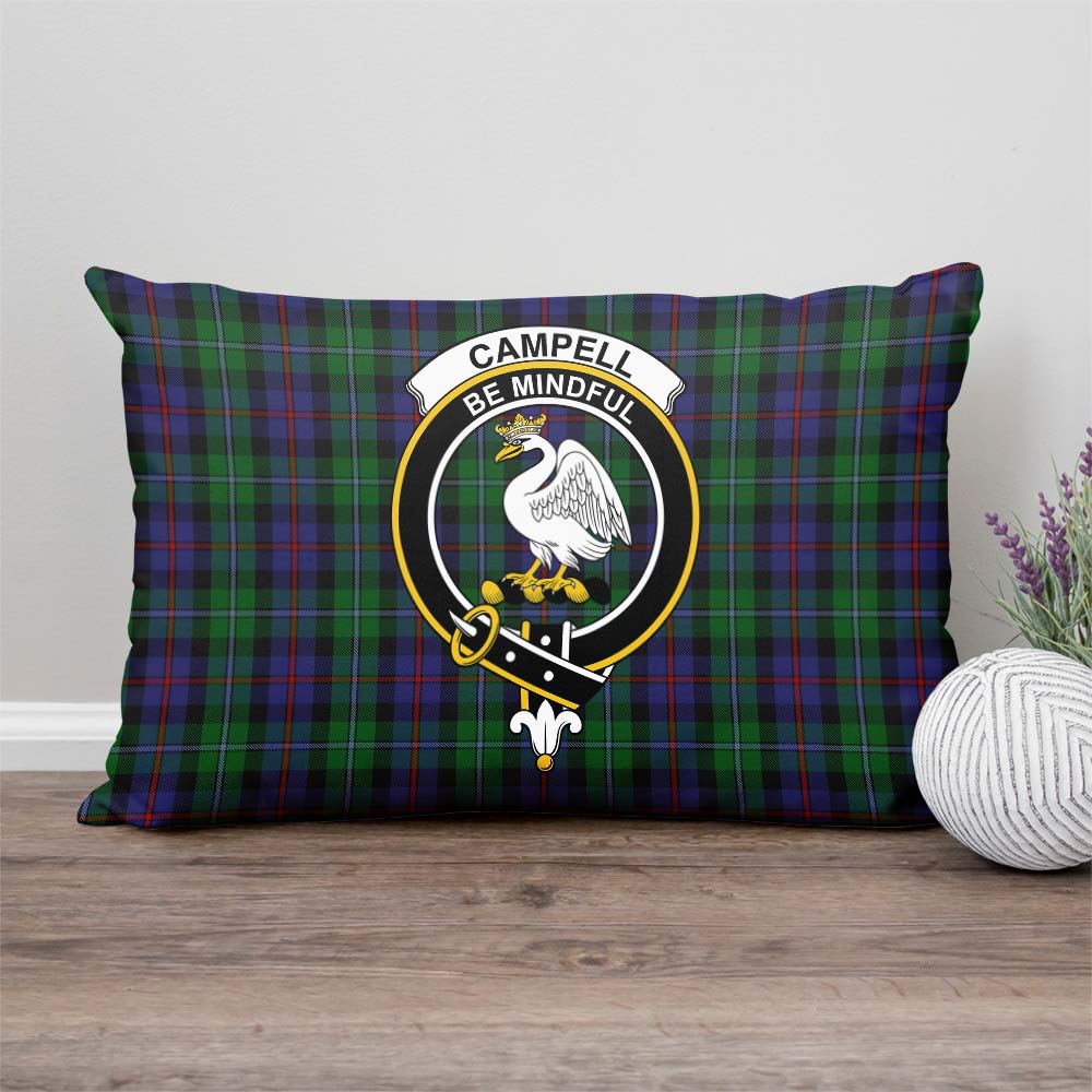 Campbell of Cawdor Tartan Pillow Cover with Family Crest Rectangle Pillow Cover - Tartanvibesclothing