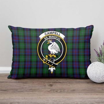Campbell of Cawdor Tartan Pillow Cover with Family Crest