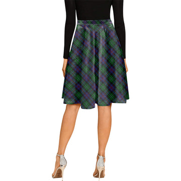 Campbell of Cawdor Tartan Melete Pleated Midi Skirt