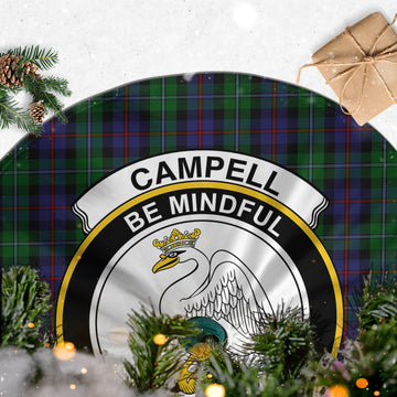 Campbell of Cawdor Tartan Christmas Tree Skirt with Family Crest