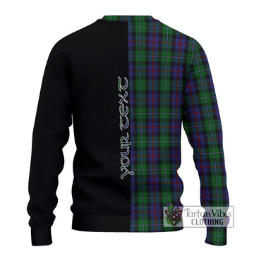 Campbell of Cawdor Tartan Ugly Sweater with Family Crest and Half Of Me Style