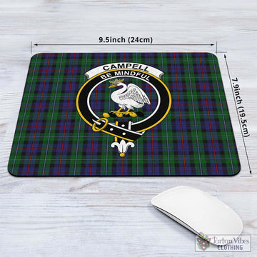 Campbell of Cawdor Tartan Mouse Pad with Family Crest