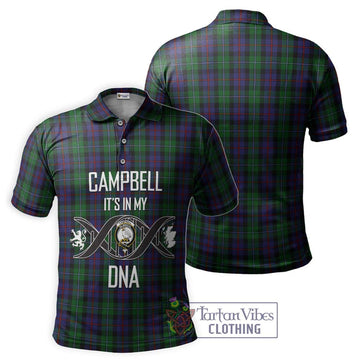 Campbell of Cawdor Tartan Polo Shirt with Family Crest DNA In Me Style