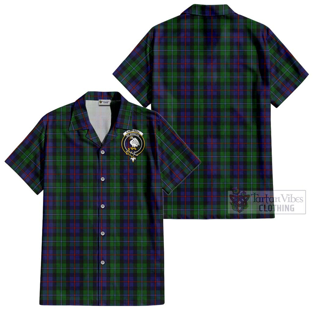 Campbell of Cawdor Tartan Cotton Hawaiian Shirt with Family Crest Kid - Tartan Vibes Clothing