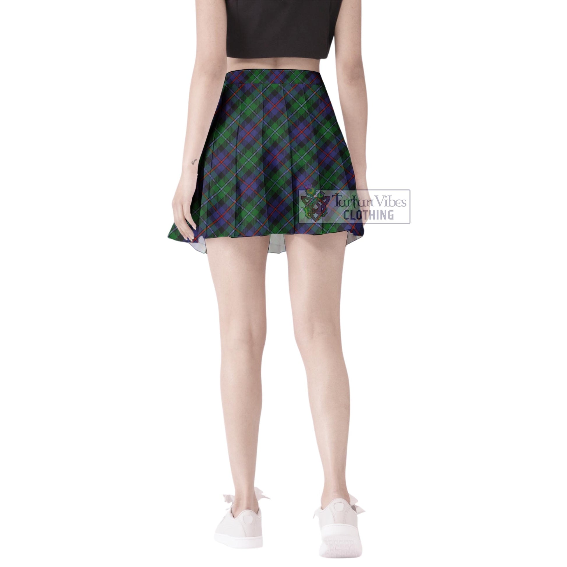 Tartan Vibes Clothing Campbell of Cawdor Tartan Women's Plated Mini Skirt