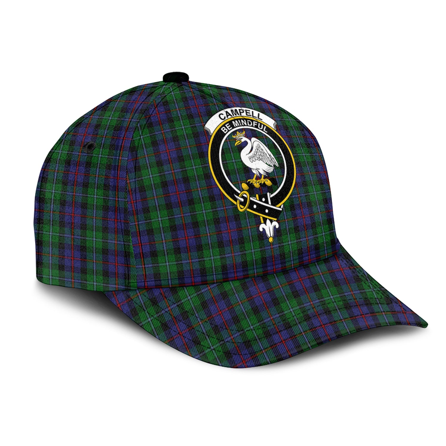 Campbell of Cawdor Tartan Classic Cap with Family Crest - Tartan Vibes Clothing