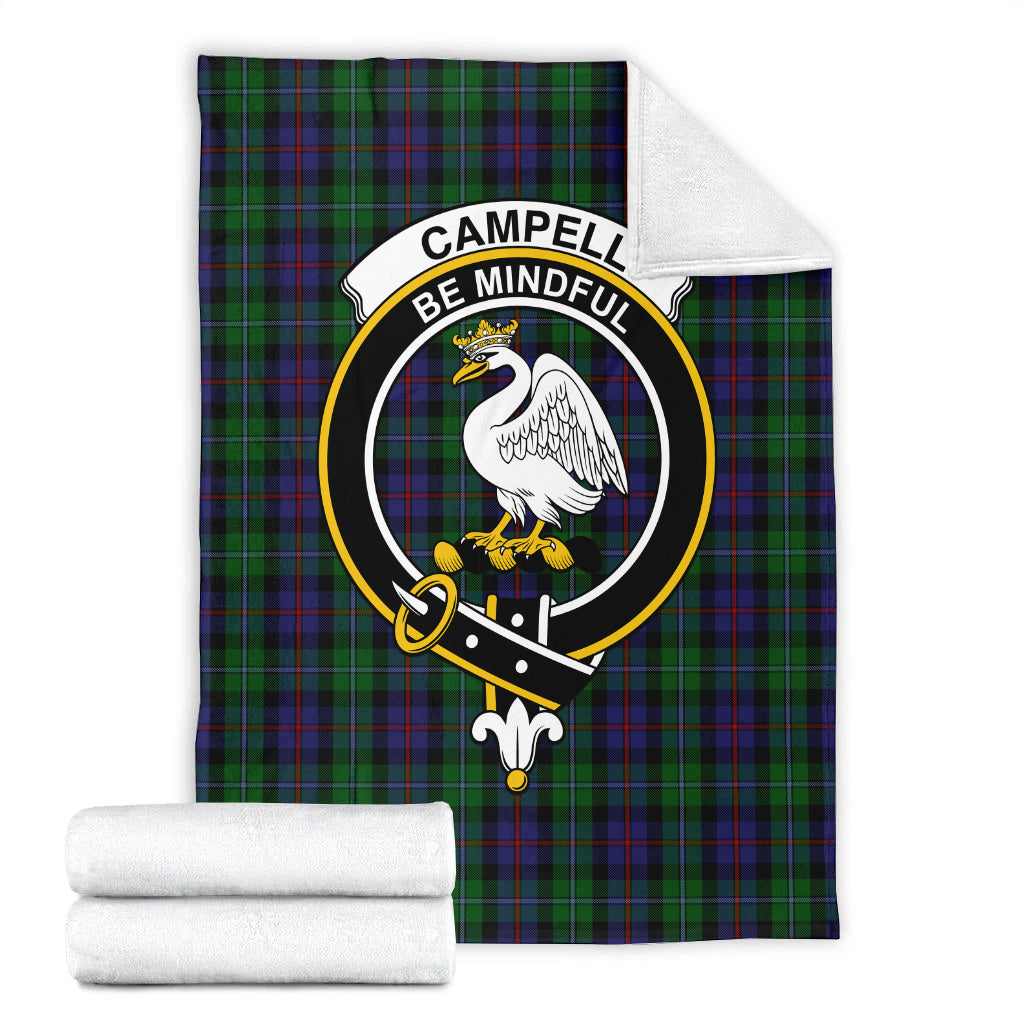 Campbell of Cawdor Tartan Blanket with Family Crest - Tartan Vibes Clothing