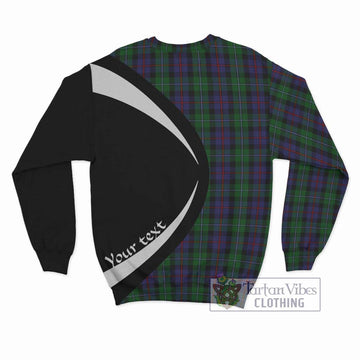 Campbell of Cawdor Tartan Sweatshirt with Family Crest Circle Style