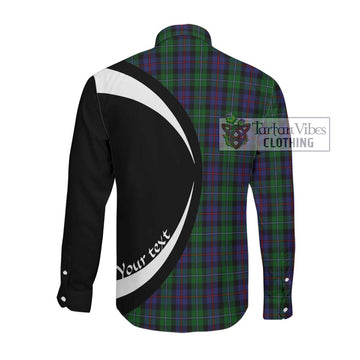 Campbell of Cawdor Tartan Long Sleeve Button Up with Family Crest Circle Style