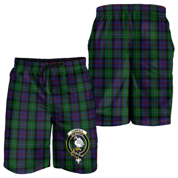 Campbell of Cawdor Tartan Mens Shorts with Family Crest