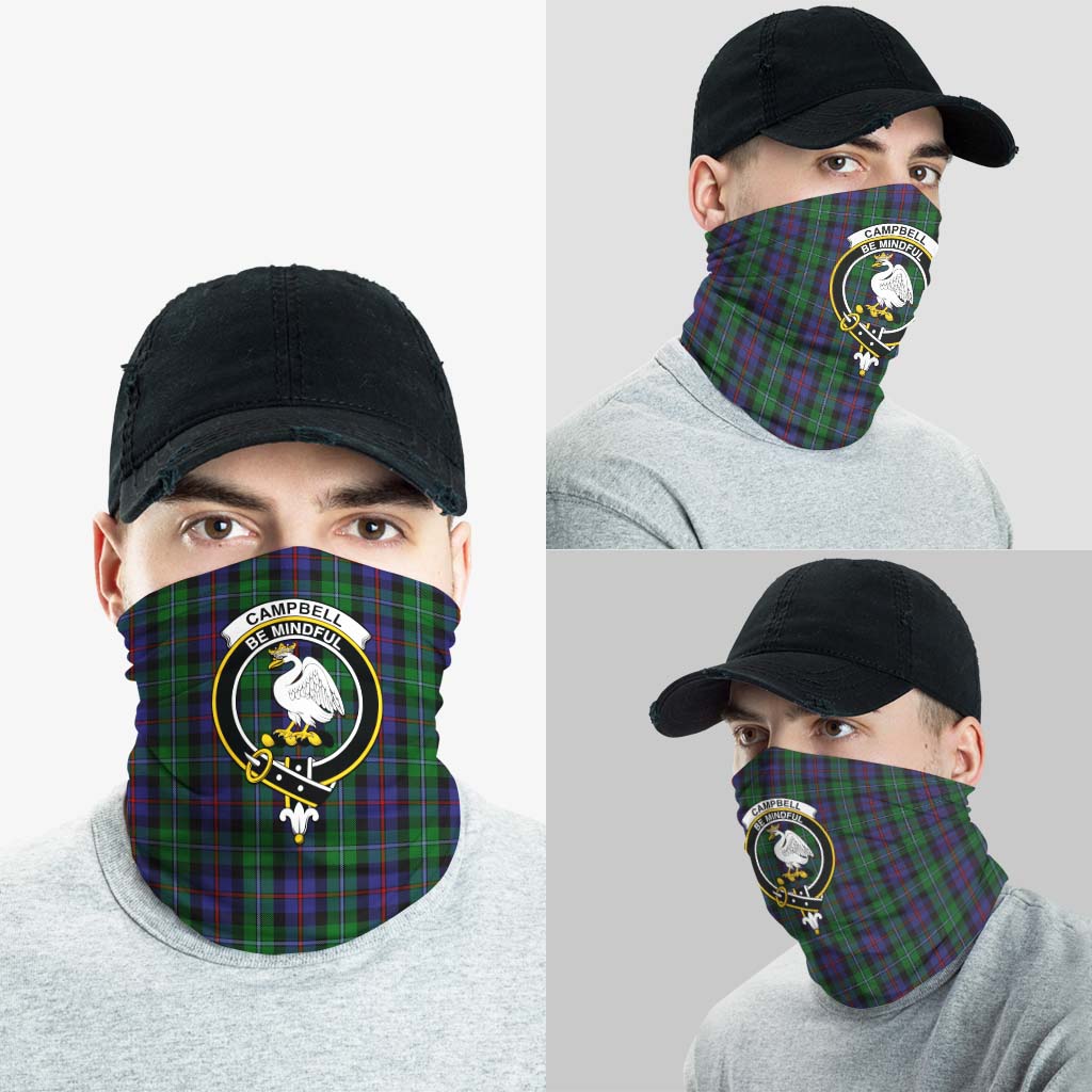 Campbell of Cawdor Tartan Neck Gaiters, Tartan Bandanas, Tartan Head Band with Family Crest