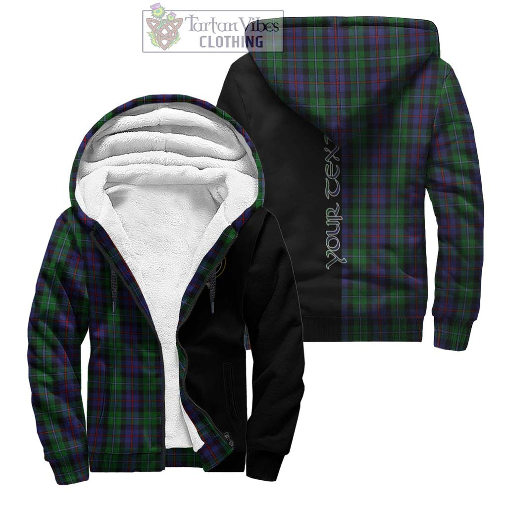 Campbell of Cawdor Tartan Sherpa Hoodie with Family Crest and Half Of Me Style Unisex - Tartanvibesclothing Shop