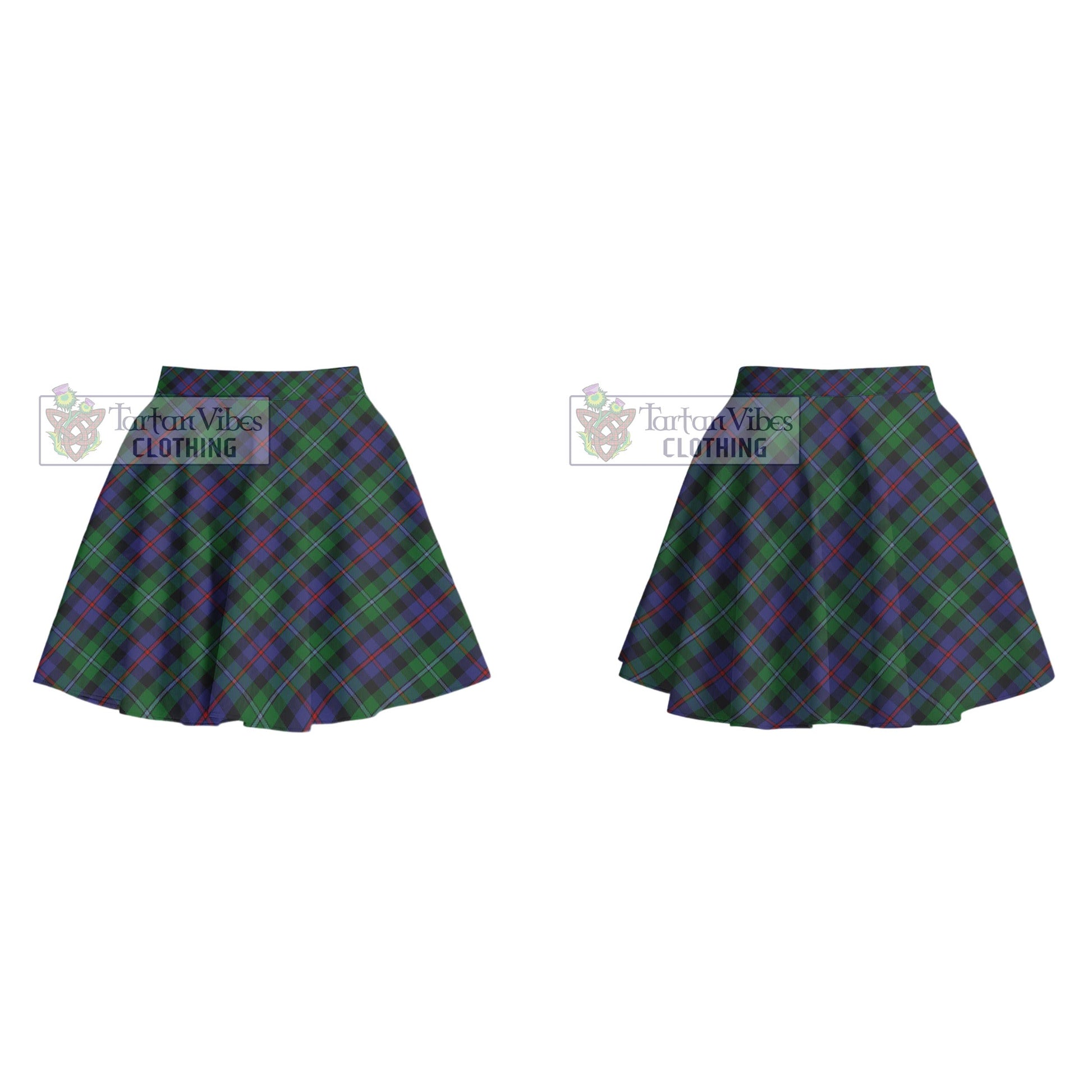 Tartan Vibes Clothing Campbell of Cawdor Tartan Women's Plated Mini Skirt