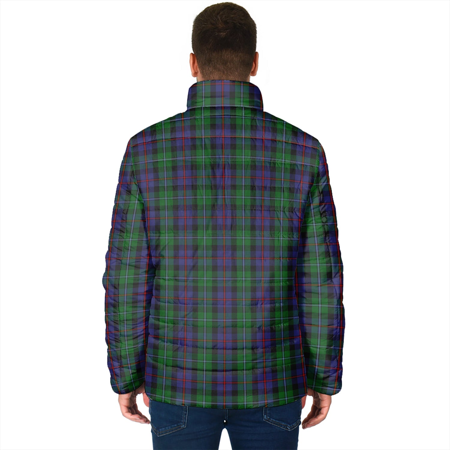 Campbell of Cawdor Tartan Padded Jacket with Family Crest - Tartan Vibes Clothing