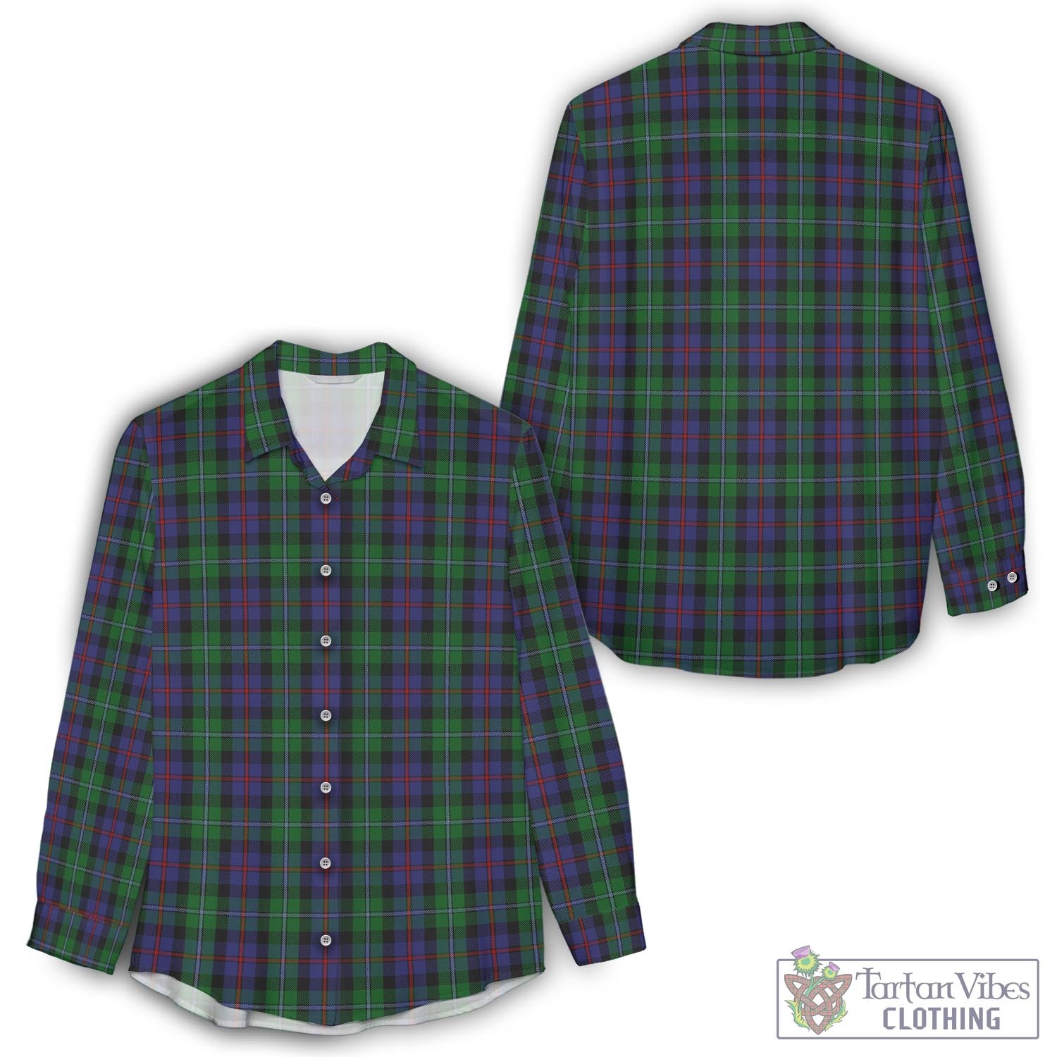 Campbell of Cawdor Tartan Womens Casual Shirt