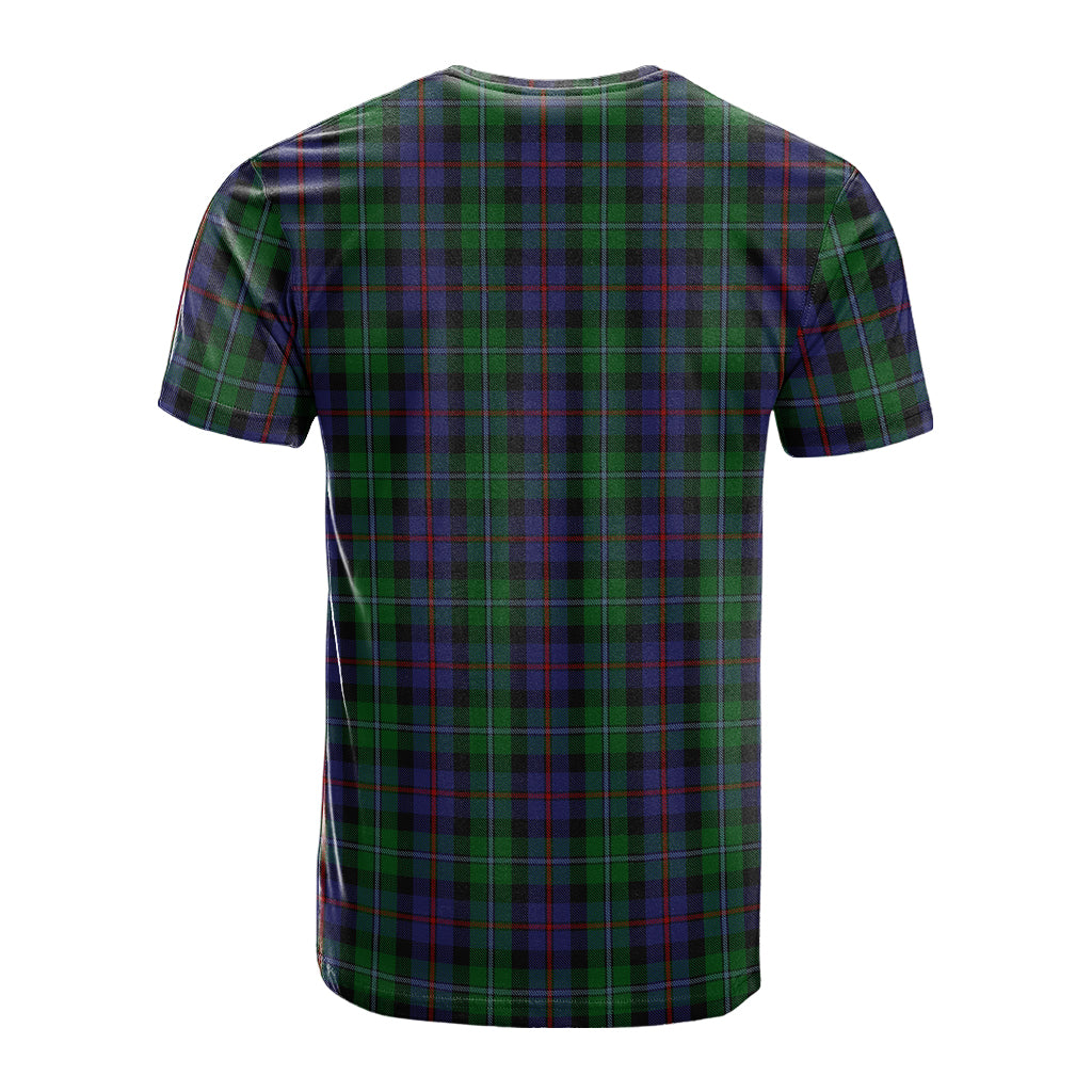 Campbell of Cawdor Tartan T-Shirt with Family Crest - Tartan Vibes Clothing