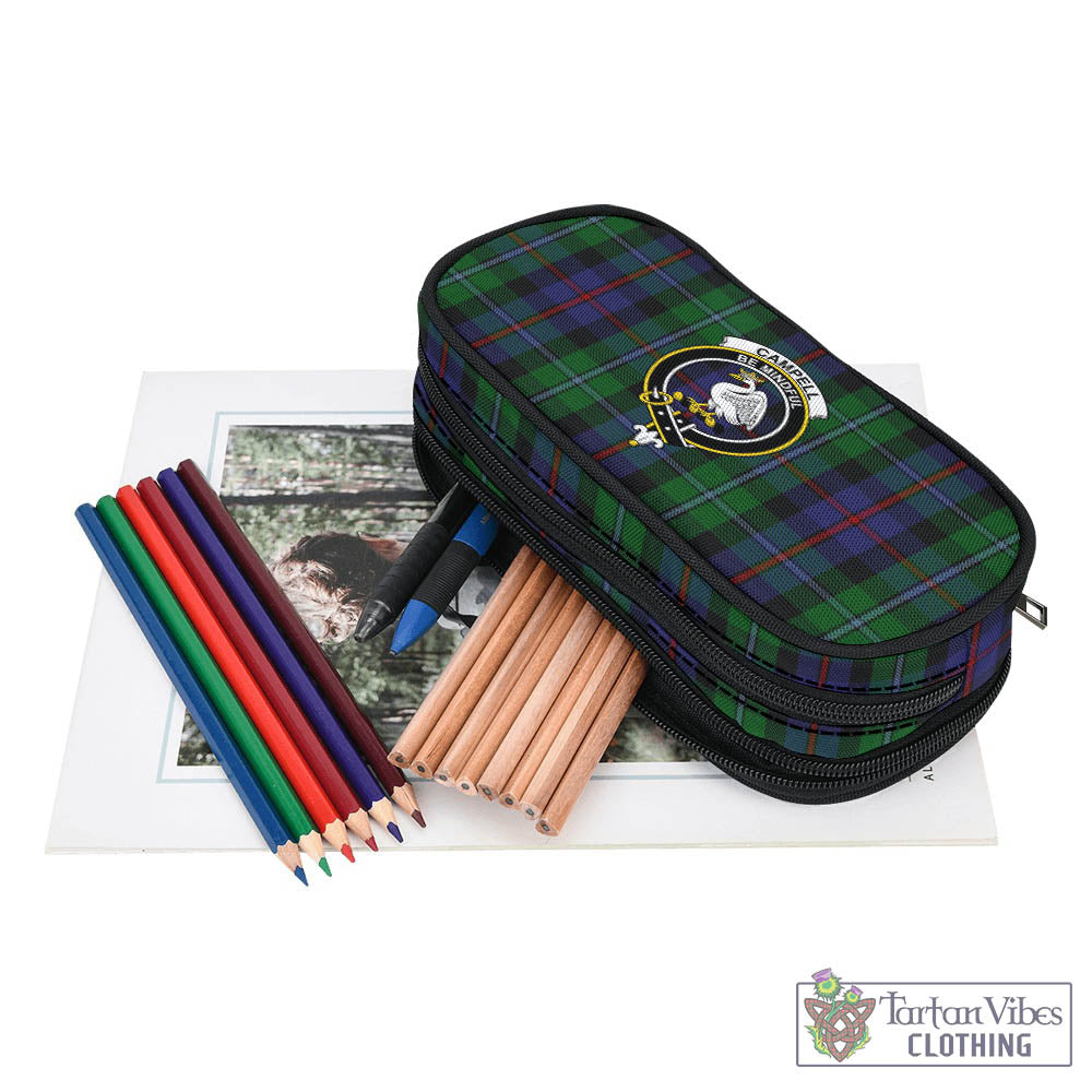 Tartan Vibes Clothing Campbell of Cawdor Tartan Pen and Pencil Case with Family Crest