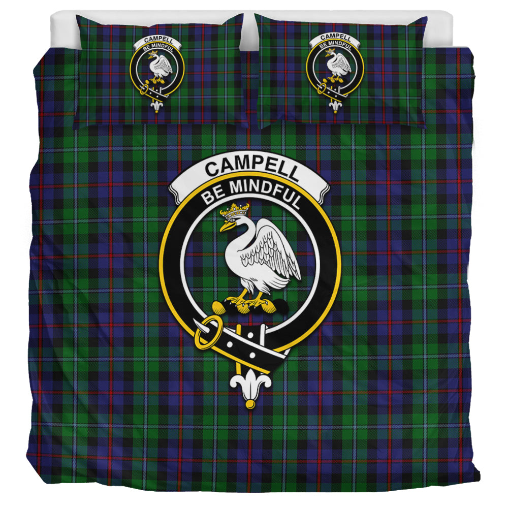 Campbell of Cawdor Tartan Bedding Set with Family Crest UK Bedding Set UK Super King 104*94 inch - Tartan Vibes Clothing