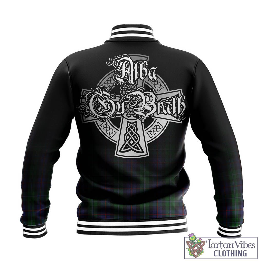 Tartan Vibes Clothing Campbell of Cawdor Tartan Baseball Jacket Featuring Alba Gu Brath Family Crest Celtic Inspired