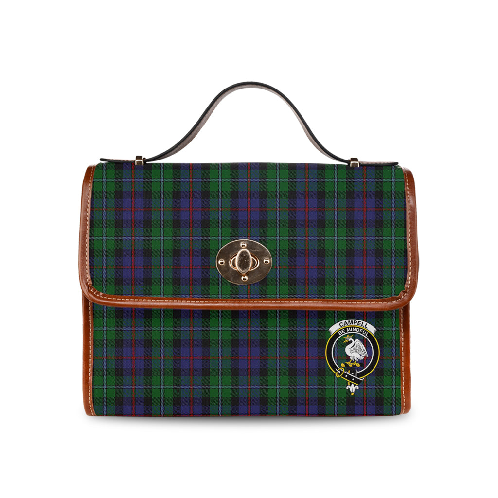 campbell-of-cawdor-tartan-leather-strap-waterproof-canvas-bag-with-family-crest