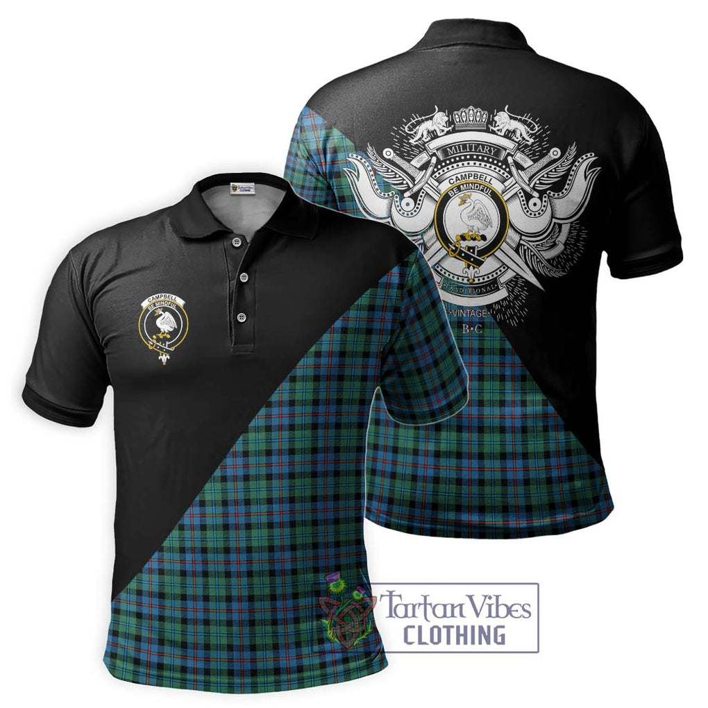 Campbell of Cawdor Ancient Tartan Polo Shirt with Family Crest and Military Logo Style Kid - Tartanvibesclothing Shop