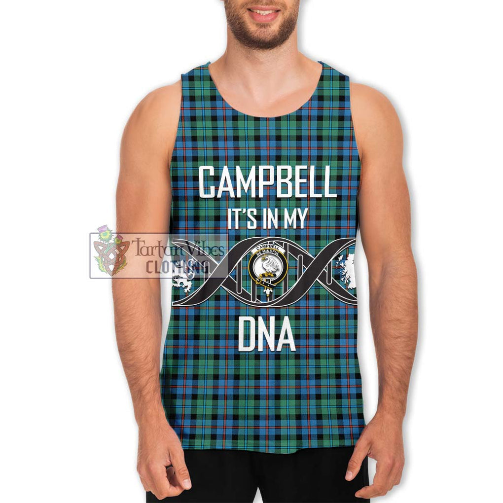 Campbell of Cawdor Ancient Tartan Men's Tank Top with Family Crest DNA In Me Style Men - Tartanvibesclothing Shop