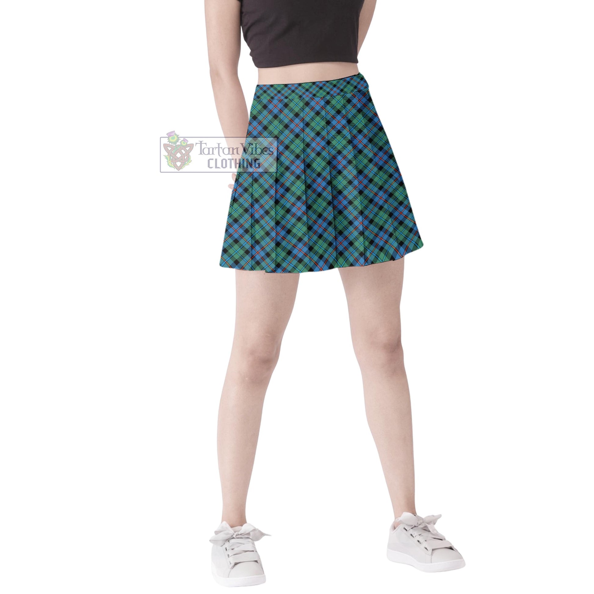 Tartan Vibes Clothing Campbell of Cawdor Ancient Tartan Women's Plated Mini Skirt