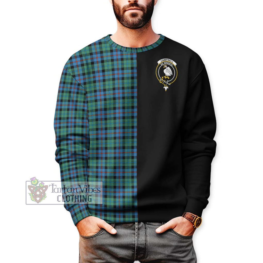 Campbell of Cawdor Ancient Tartan Sweatshirt with Family Crest and Half Of Me Style Unisex - Tartanvibesclothing Shop