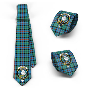 Campbell of Cawdor Ancient Tartan Classic Necktie with Family Crest