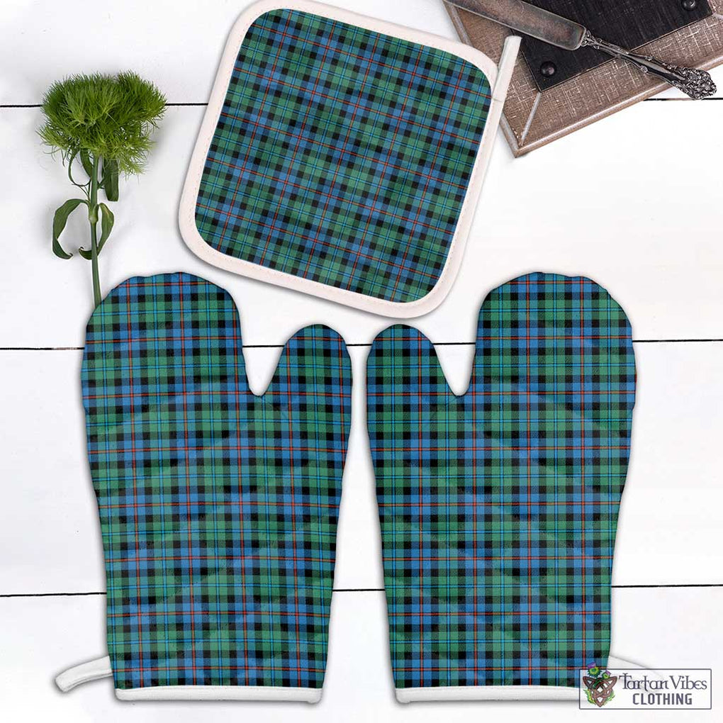 Campbell of Cawdor Ancient Tartan Combo Oven Mitt & Pot-Holder Combo 1 Oven Mitt & 1 Pot-Holder White - Tartan Vibes Clothing