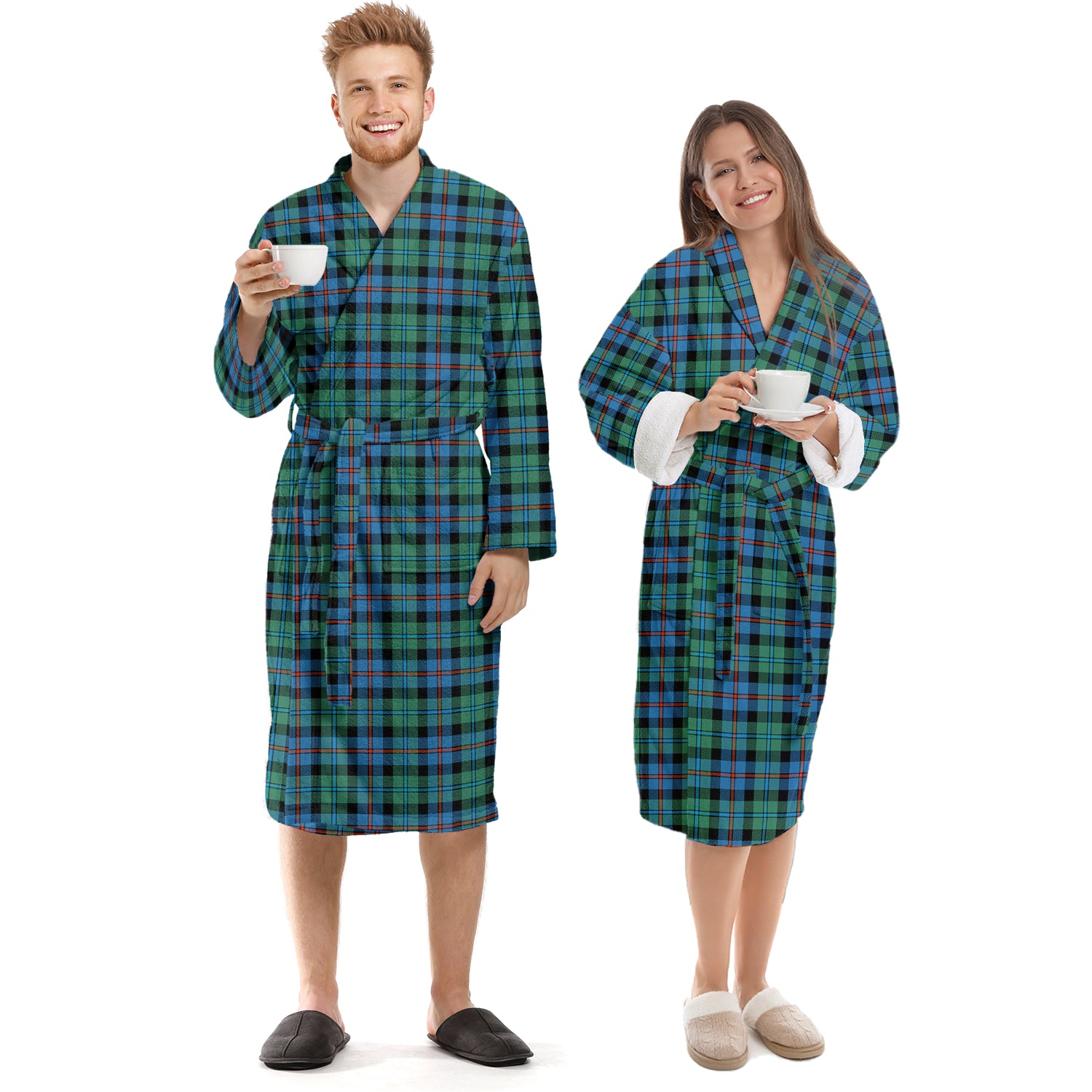 Campbell of Cawdor Ancient Tartan Bathrobe Unisex S - Tartan Vibes Clothing