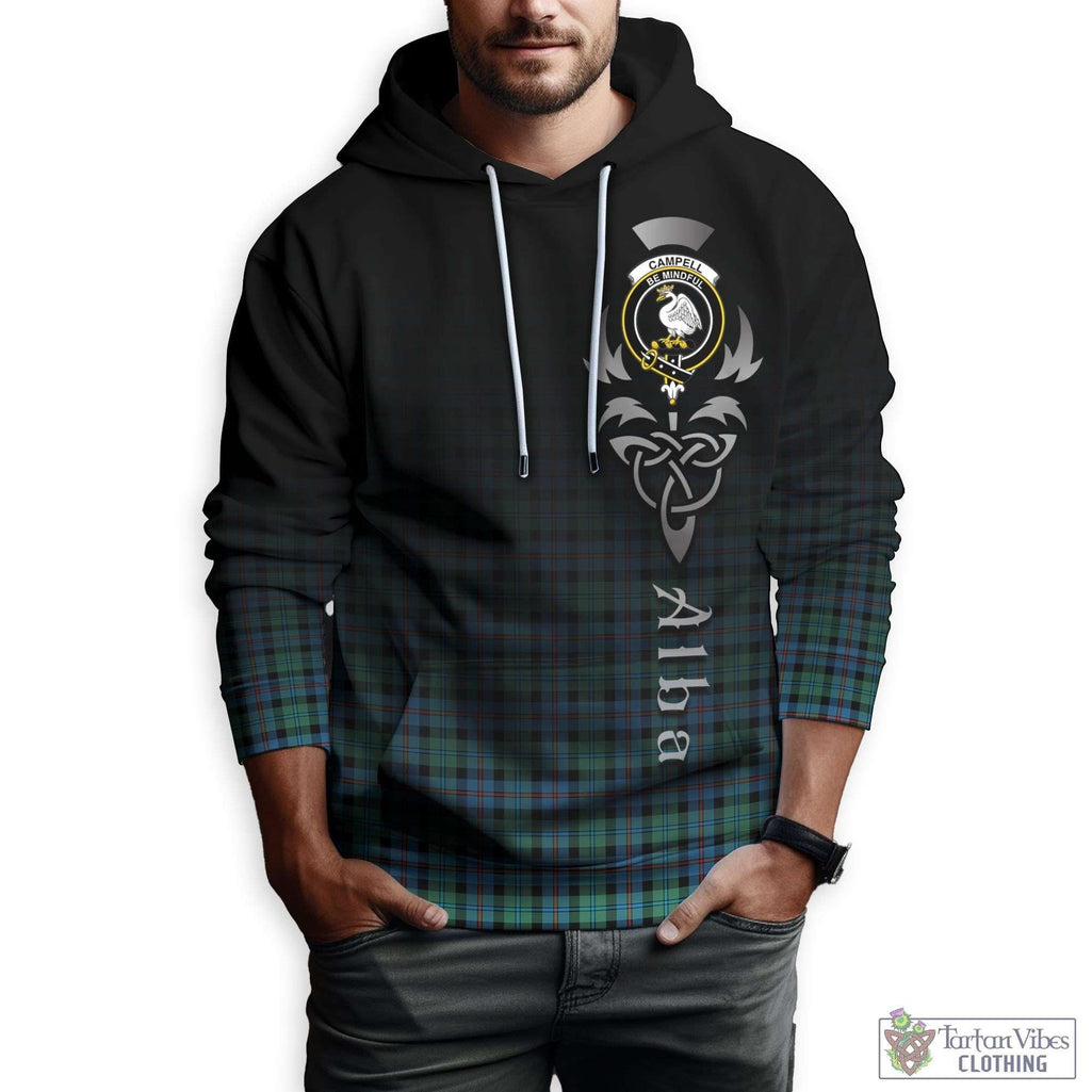 Tartan Vibes Clothing Campbell of Cawdor Ancient Tartan Hoodie Featuring Alba Gu Brath Family Crest Celtic Inspired