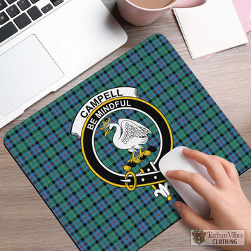 Campbell of Cawdor Ancient Tartan Mouse Pad with Family Crest