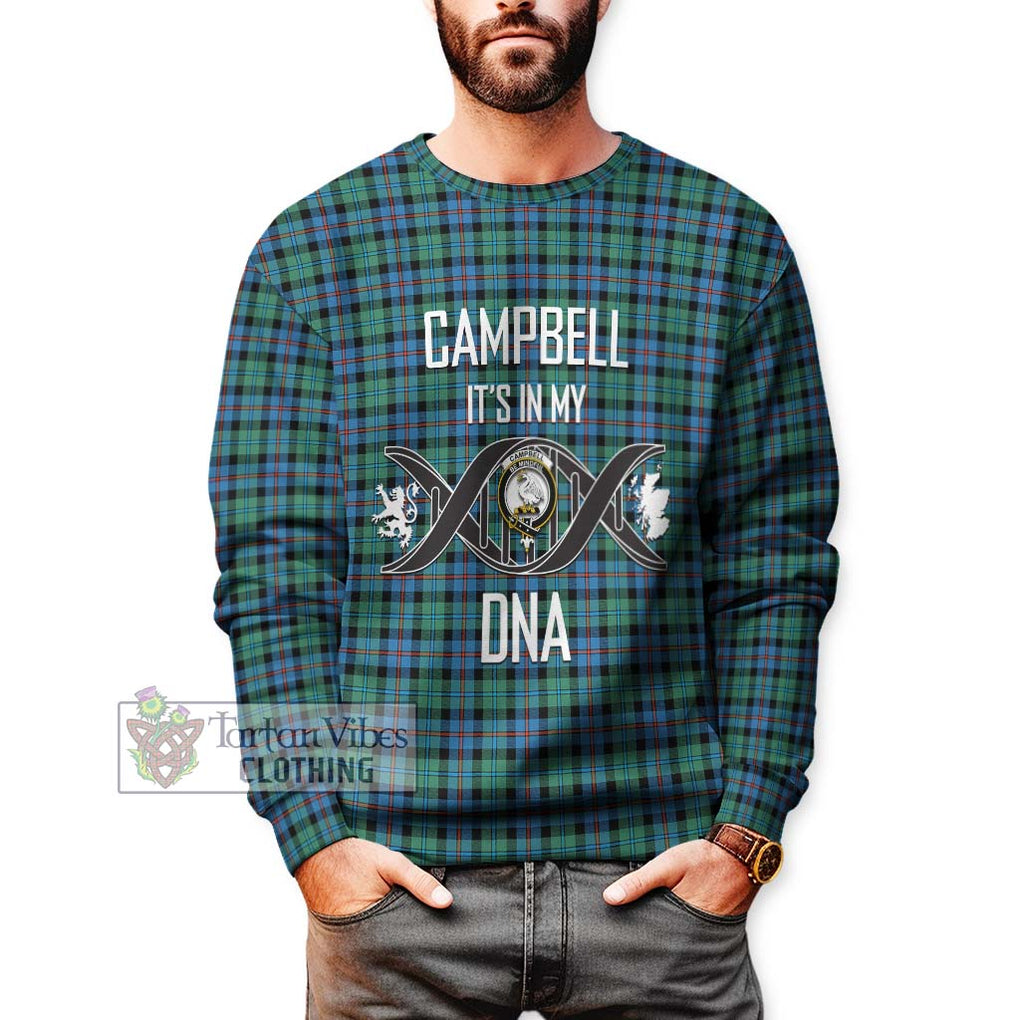 Campbell of Cawdor Ancient Tartan Sweatshirt with Family Crest DNA In Me Style Unisex - Tartanvibesclothing Shop