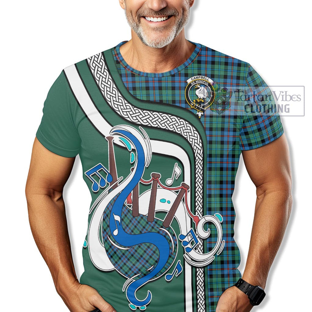 Campbell of Cawdor Ancient Tartan T-Shirt with Epic Bagpipe Style Kid's Shirt - Tartanvibesclothing Shop