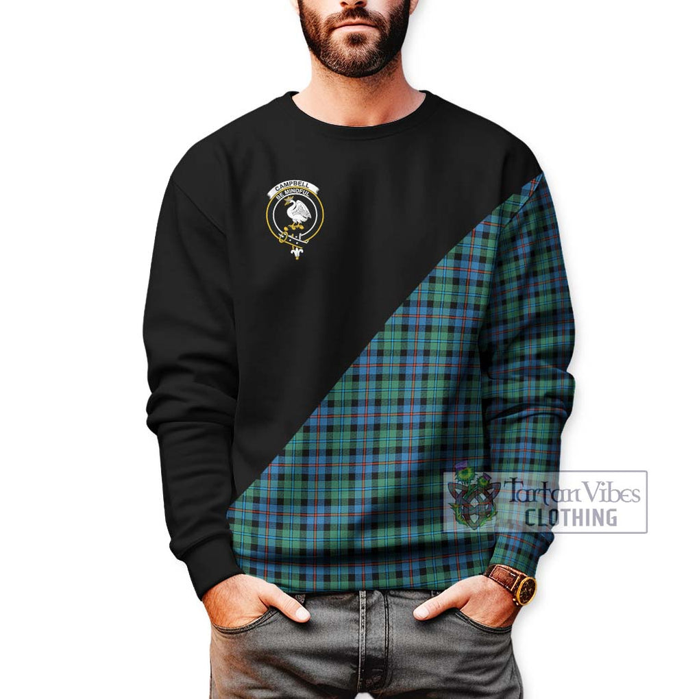 Campbell of Cawdor Ancient Tartan Sweatshirt with Family Crest and Military Logo Style Unisex - Tartanvibesclothing Shop