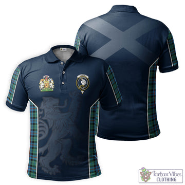 Campbell of Cawdor Ancient Tartan Men's Polo Shirt with Family Crest and Lion Rampant Vibes Sport Style