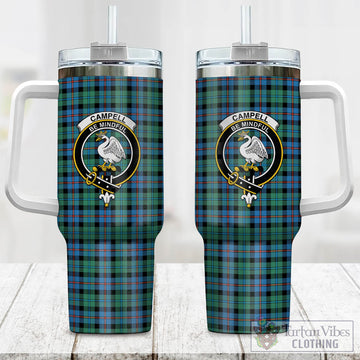 Campbell of Cawdor Ancient Tartan Tumbler with Handle with Family Crest